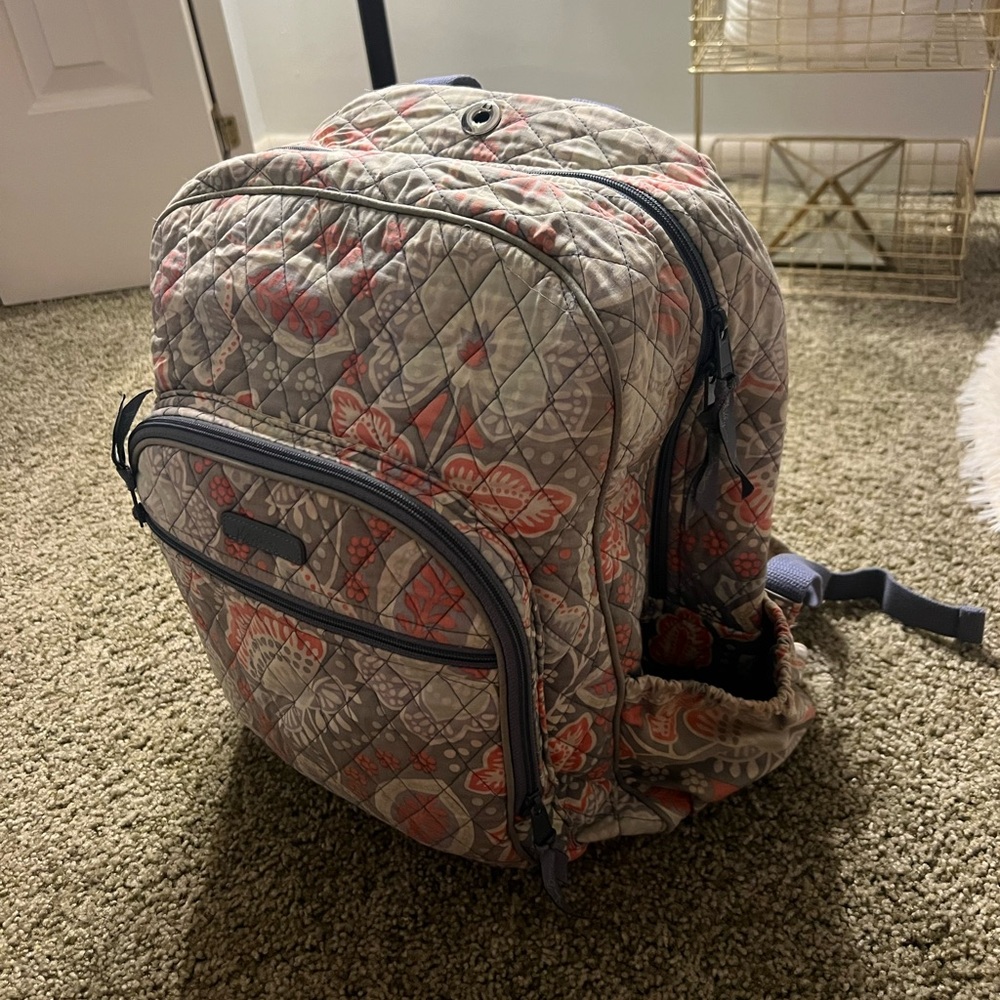 Floral Quilted Backpack